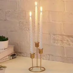 新品 キャンドルホルダー ゴールド アンティーク ガラス おしゃれ スタンド 金