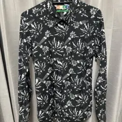 MSGM ブラック花柄長袖シャツのサムネイル