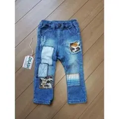 DILASH ワッペン付き　デニムパンツ　ジーパン　８０