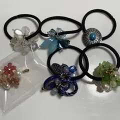 ハンドメイド　ヘアゴム　③のサムネイル