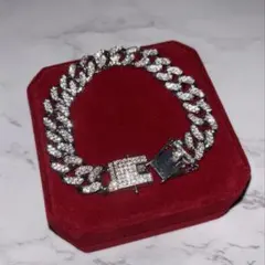 最高級ジルコニア ✨マイアミキューバンブレスレット シルバー