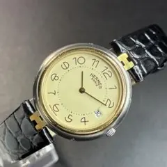 【正規 稼動品】 エルメス 腕時計 プロフィール メンズ ゴールドコンビ QZのサムネイル