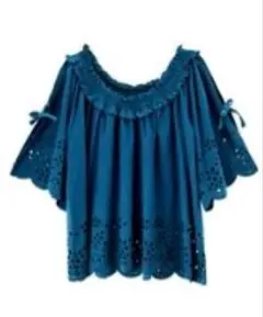 axes femme カットワークフラワープルオーバー カットソー トップス Mのサムネイル