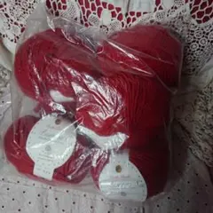 毛糸PIERROT購入 ボットポアラオーロラ8廃盤エクストラファインメリノ6玉赤