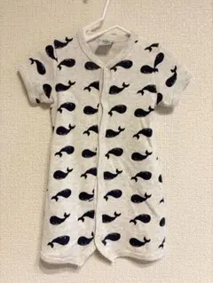 Petit Bateau クジラ柄ロンパース 3m/60cm