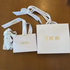 DIOR Dior ショップ袋セット 中・小 ショッパー リボン付き