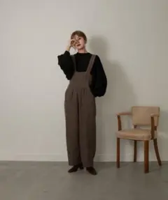【美品】【Amiur】サロペット velvet tie back overallのサムネイル