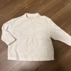 ホワイト ボタン付きシャツ