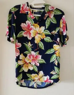 未使用品　ポロラルフローレン　アロハシャツ　花柄　メンズサイズXS