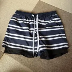 ネイビー/ホワイトストライプ水着