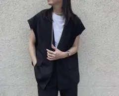 hholic over size vest ブラック
