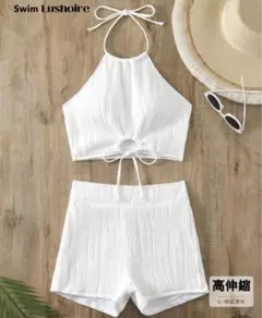 ホワイト セパレート水着　スイムウエア　ビキニ　水着