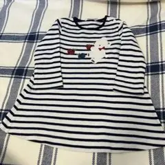 専用　familiar ストライプ クマ刺繍 ワンピース