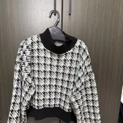 FLC チェック柄 ニットセーター