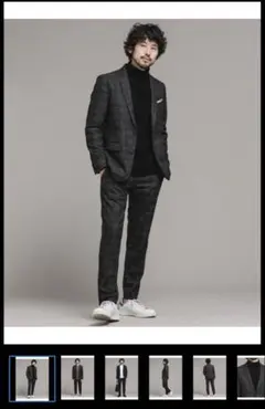 美品 ナノユニバース ダメリーノ ストレッチセットアップ