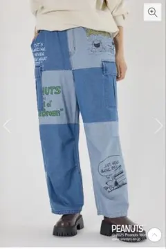 新品未使用　ロデオクラウンズ　(PEANUTS) カスタムカーゴパンツ　デニム