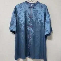 jouetie ジュエティ スタンドカラーチャイナシャツ ブルーのサムネイル