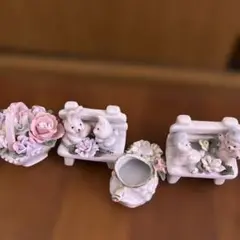 置物4点セット陶器玄関や窓辺に飾ると可愛いです送料税込