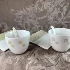 ✨新品✨平 プレート ボウル レンゲ のペアセット デリボールWセットのサムネイル
