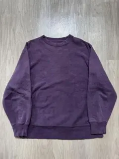 パープル クルーネック スウェット　古着