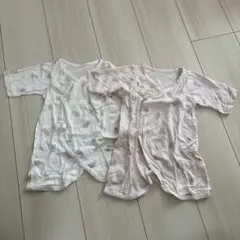 ベビー コンビ肌着 2枚セット うさぎ柄