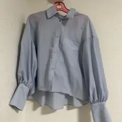 ViS 長袖シャツ ブルー レディース