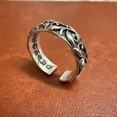 【新品】シルバーリング／クロム系デザイン・サイズ調整可