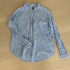 H&M 青と白のストライプ 長袖シャツ EUR 38