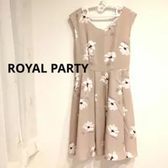 ROYAL PARTY 花柄ワンピース ベージュ