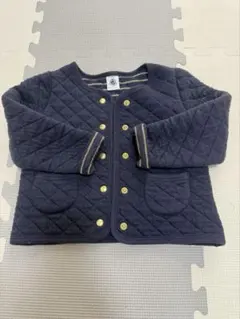 プチバトー　ネイビー キルティングアウター 24m86cm