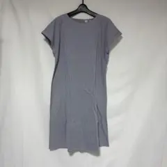 J.PRESS ストライプ 半袖 ミニワンピース　ブルーホワイト