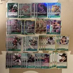 ワンピースカードゲーム　デッキ　緑ミホーク　70枚セット