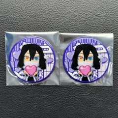 鬼滅の刃 みに隊士 缶バッジ 伊黒小芭内 4個セット