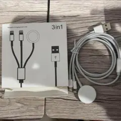 iPhone +Apple Watch同時充電　ケーブル 3in1 充電　互換