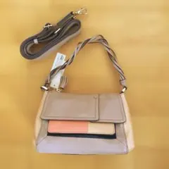 訳あり 新品 牛革 ショルダーバッグ サザビー 本革 レザー ハンドバッグ