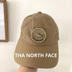 THE NORTH FACE ベージュ キャップ 魚刺繍
