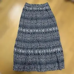 ユニクロ　ペイズリー柄スカート