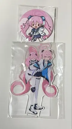 セガラッキーくじ ブルーアーカイブ アクリルスタンド 黒崎コユキ 缶バッジ
