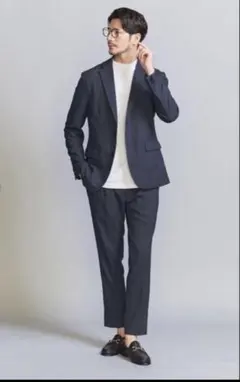 美品✨BEAUTY&YOUTH LANATECセットアップ　　ネイビーのサムネイル