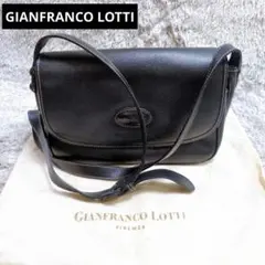 ❤良品/保存袋付❤ジャンフランコ・ロッティ ショルダーバッグ レザー黒イタリア製のサムネイル