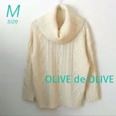 OLIVE des OLIVE 　オフタートルネック　ニットセーター　 Mサイズ
