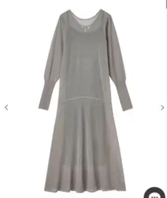 COCO DEAL シアーフレアニットワンピース