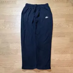NIKE ワンポイント 刺繍ロゴ スウェットパンツ ストレート 黒 y2k