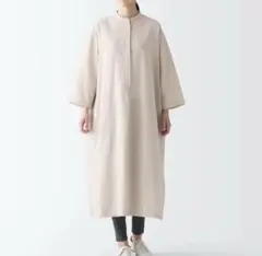 無印良品 ダブルガーゼ ワンピース オーガニックコットン S ゆったり ベージュ