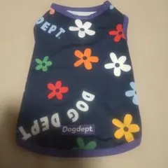 DOG DEPT ドッグウェア 花柄 ネイビー Sサイズのサムネイル