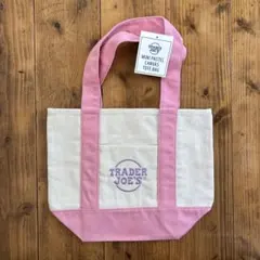 【新品・未使用❗️】 TRADER JOE'S ミニトートバッグ　パステルピンク