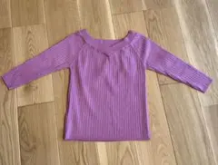 Apuweiser-riche リブ オフショルダー ニット