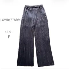 LOWRYS FARM ベロア プリーツパンツ Fサイズ ウエスト総ゴム