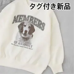 デビラボ プリント 裏起毛 BIGシルエットトレーナー