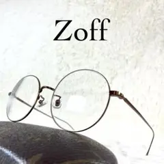 極美品　Zoff　ゾフ　クラシックメガネ　ZF242015A　ブラウンフレーム